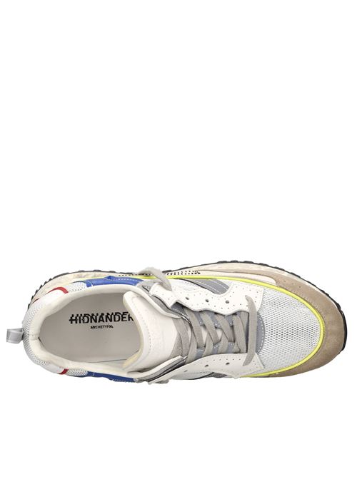 Sneakers in pelle e tessuto HIDNANDER | THREEDOME.ZERO HD1MS230 310BIANCO-BEIGE-BLU-ROSSO-GIALLO